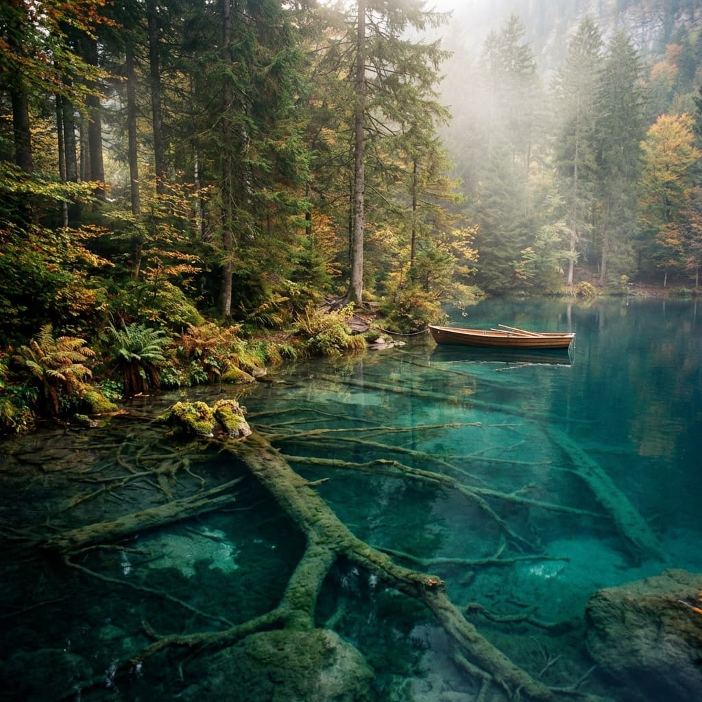 Blausee - Modré jezero